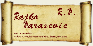 Rajko Marašević vizit kartica